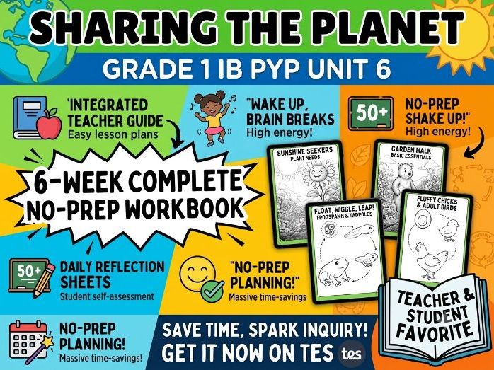 Grade 1 PYP Sharing the Planet Workbook | Plant & Animal Life Cycles & Needs