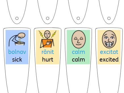 Feelings fan - linked to zones of regulation (dual language English/Romanian)