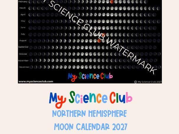 Northern Hemisphere Moon Calendar 2027