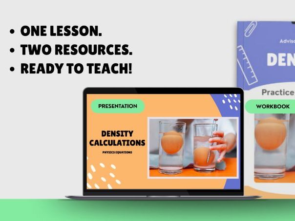 AQA GCSE Physics: Density | Lesson Presentation + Calculations Workbook