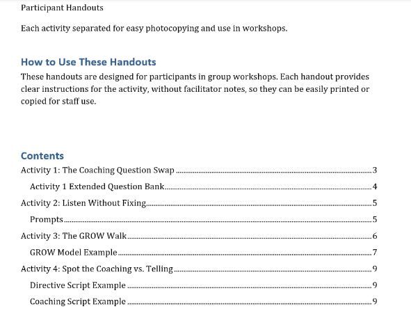 Coach-Like Activities Pack