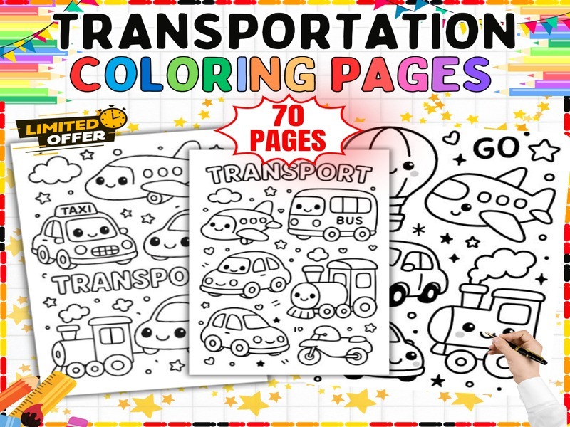 Transportation Coloring Pages | 70 Printable Vehicle Coloring Sheets PreK to 5