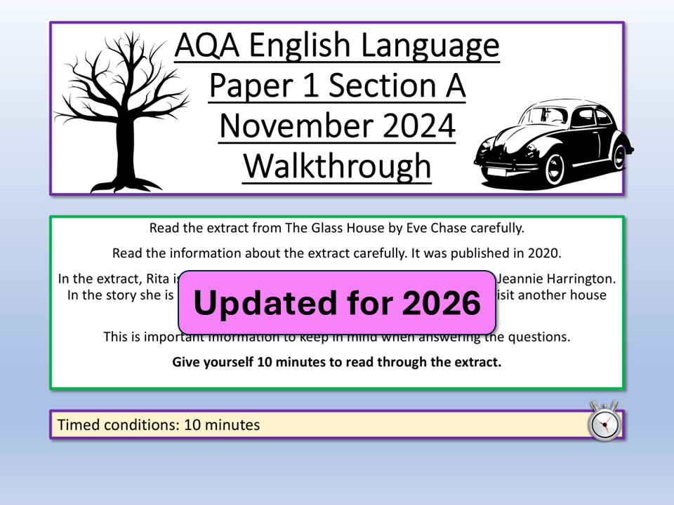 AQA English Language Paper 1 November 2024