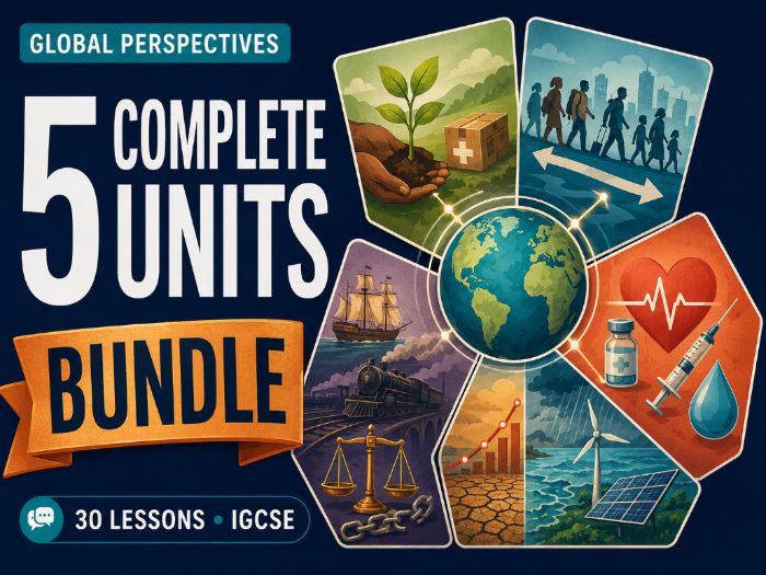 Global Perspectives Bundle: 5 complete units. Aid, Migration, Global Health, Empire, Climate.