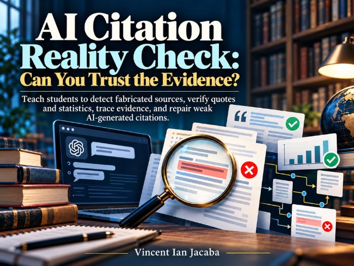 AI Citation Verification & Source Evaluation Worksheets | Ages 13–18