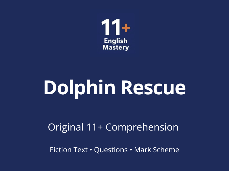 11+ Comprehension Paper – Dolphin Rescue (Fiction, Y5–6)