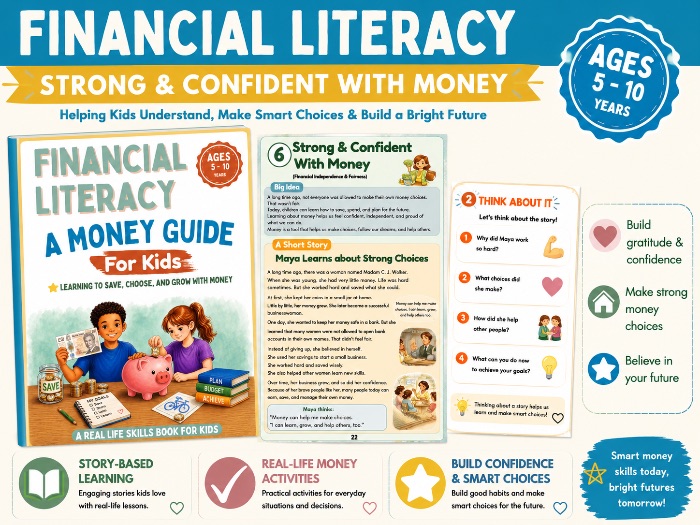 Financial Literacy & Confidence Activities for Children | KS1 KS2 PSHE Money Skills | SEL | Finance