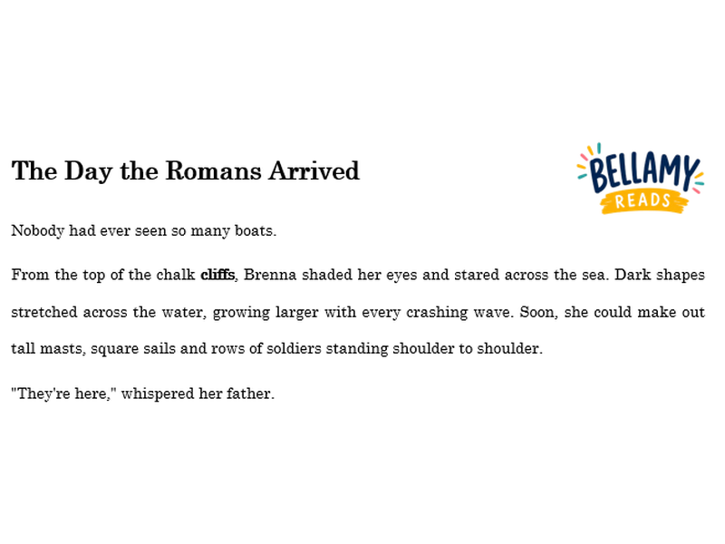 The Day the Romans Arrived | Roman Britain Reading Comprehension | Lower KS2