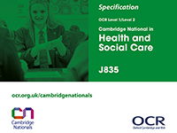 OCR Cambridge Nationals Health and Social Care Revision cards