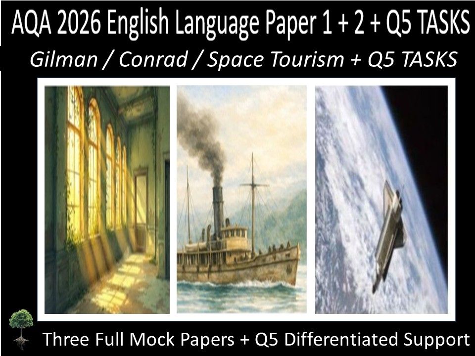 Three AQA 2026 English Language Paper 1 + 2 Mocks | Q5 DIFFERENTIATED SUPPORT