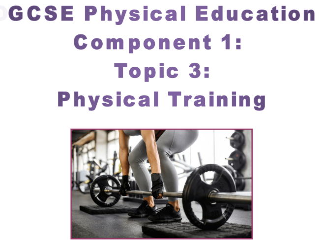 Principles of training Scheme of work - Student booklet, lesson slides, end of topic assessment