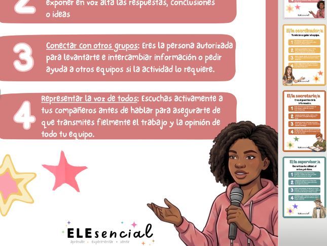 Collaborative Work Roles Posters: Póster roles trabajo coolaborativo