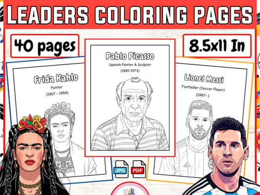 Hispanic Heritage Month coloring pages | Hispanic Heritage Leaders coloring page