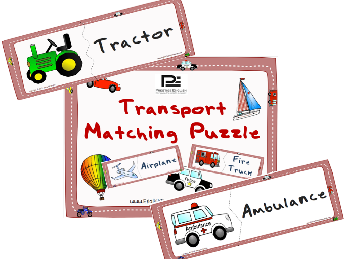 Transportation Matching Game | Puzzle