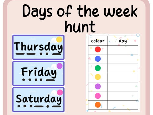 Days of the week hunt