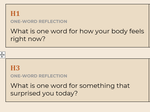 24 Cool Down and Reflection Dance Cards
