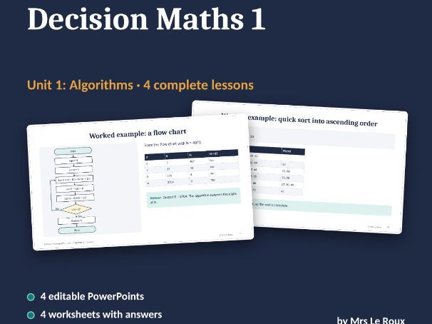D1 Unit 1: Algorithms (Edexcel IAL)