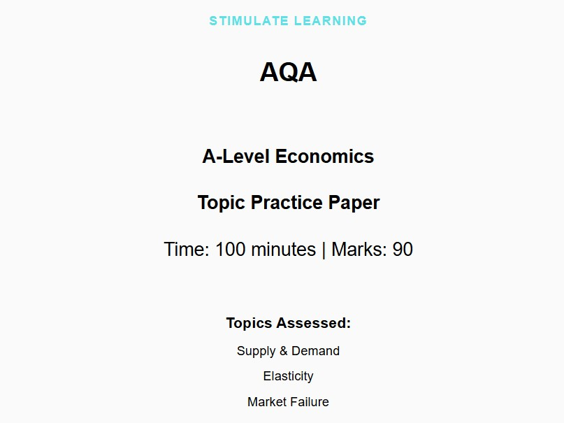 AQA A-Level Economics Practice Paper