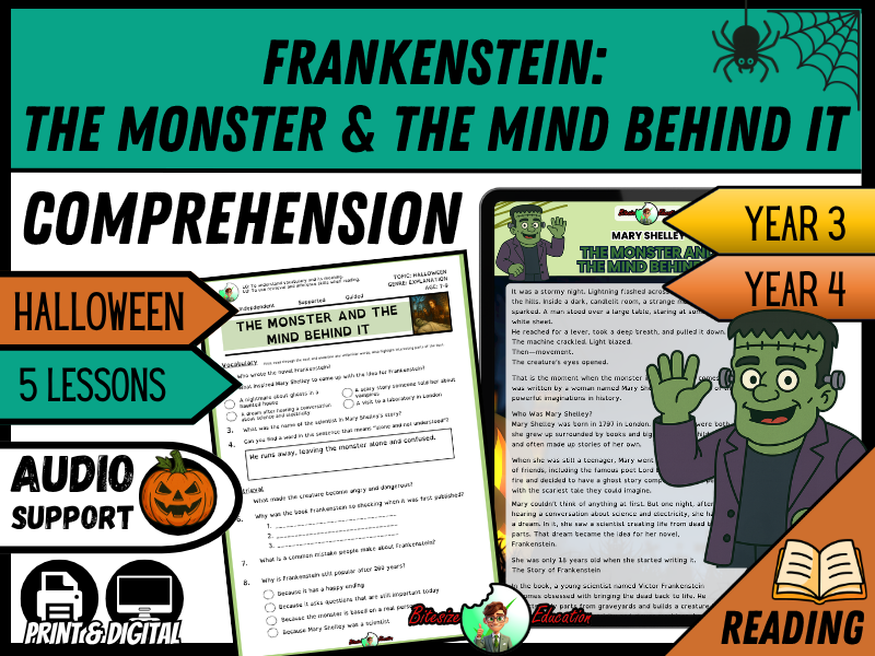 Frankenstein's Monster | Reading Comprehension | Year 3/4