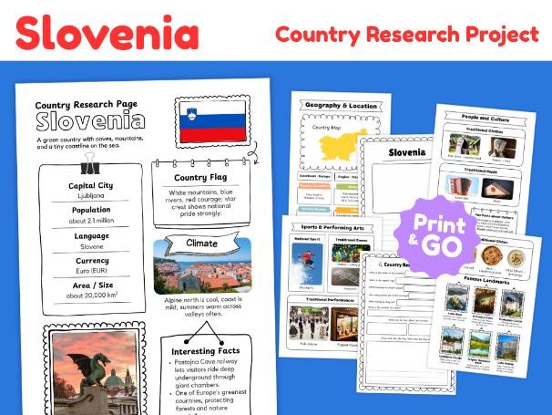 Slovenia Country Study Worksheets | Geography & Culture