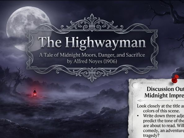 The Highwayman by Alfred Noyes | Poem Analysis Deck | Years 7-8 | Discussion