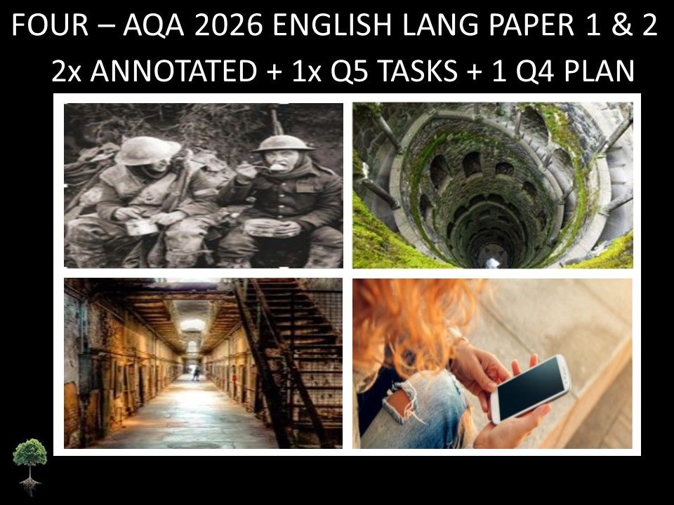 FOUR - AQA PAPER 1 & 2 | 2026 FULL MOCKS | ANNOTATED | Q5 TASKS | Q4 PLAN
