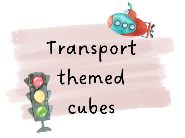 Transportation Unifix Cube Cards