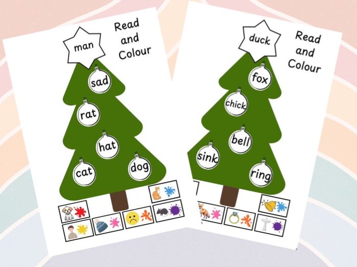 Christmas - Read and Colour Phase 2 & 3