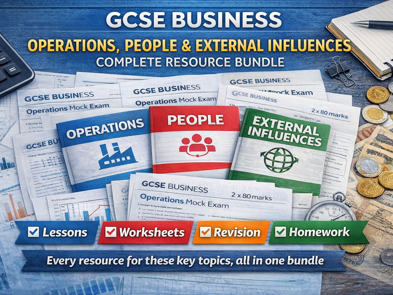 GCSE Business Operations, People & External Influences Complete Resource Bundle | Lessons, Worksheets, Revision & Homework