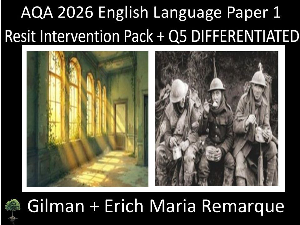 Two AQA 2026 English Language Paper 1| Resit Intervention | Q5 TASKS Differentiated