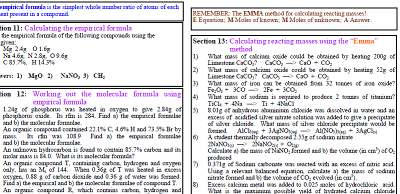 Amount of substance (2 of 2)