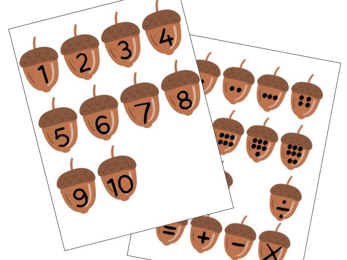 Acorn Digits and Figurate Numbers with Operators