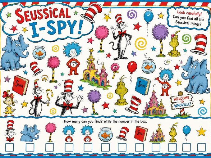 Seussical / Dr Suess resources for Reception and Key Stage 1