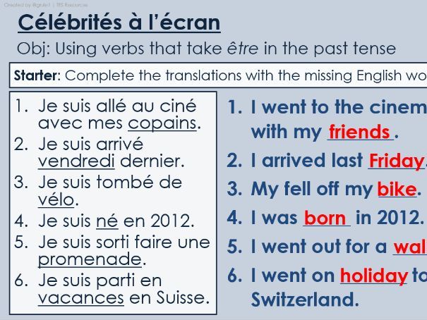 NEW 2026 GCSE French. Higher/ Rouge. Module 8. Unit 2. Célébrités à l’écran