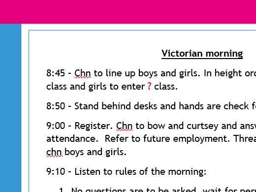 Victorian themed morning - includes plan & resources, everything you need!