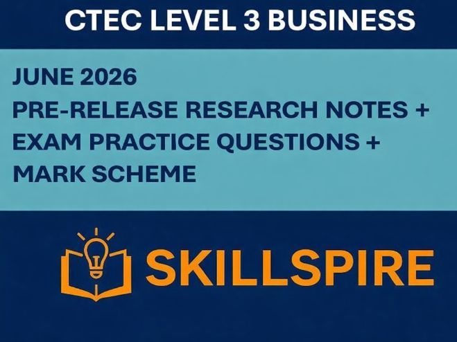 CTEC L3 Business Unit 1 | JUNE 2026 Pre-Release Research Notes + Section B Questions
