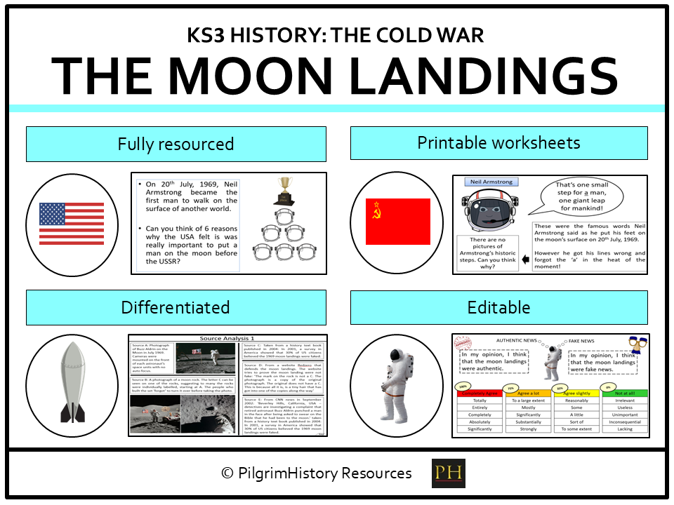 KS3 History Cold War: The Space Race - Man on the Moon