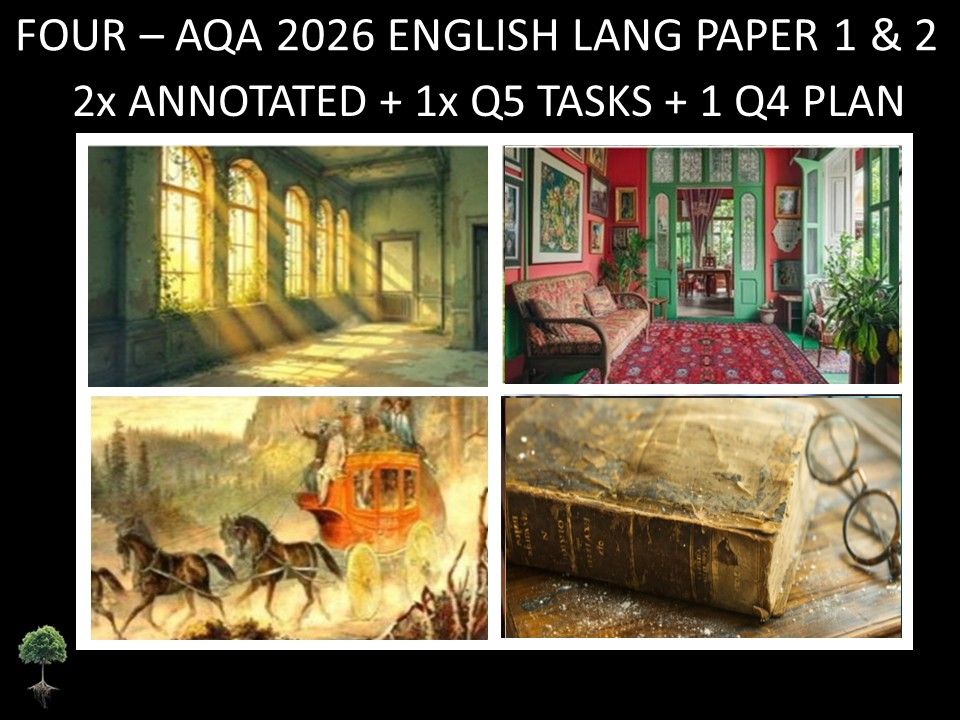 FOUR - AQA PAPER 1 & 2 | 2026 FULL MOCKS | ANNOTATED | Q5 TASKS | Q4 PLAN