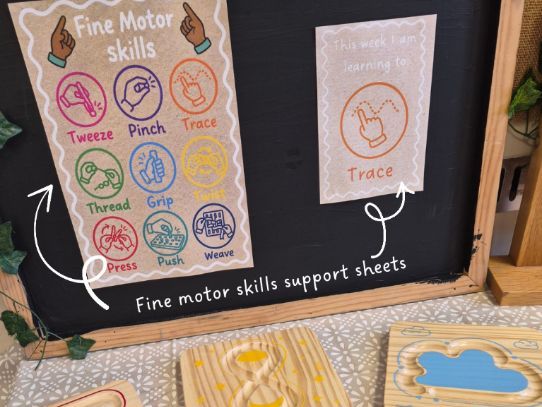Fine motor skills poster set
