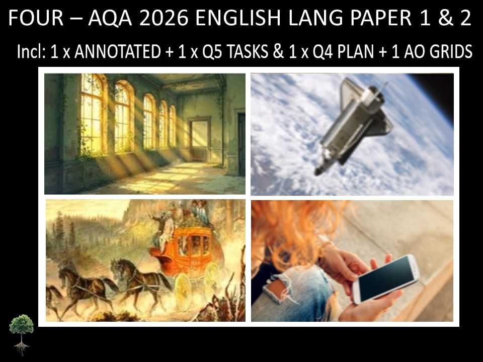 FOUR - AQA PAPER 1 & 2 | 2026 FULL MOCKS | ANNOTATED | Q5 TASKS | Q4 PLAN | AO GRIDS