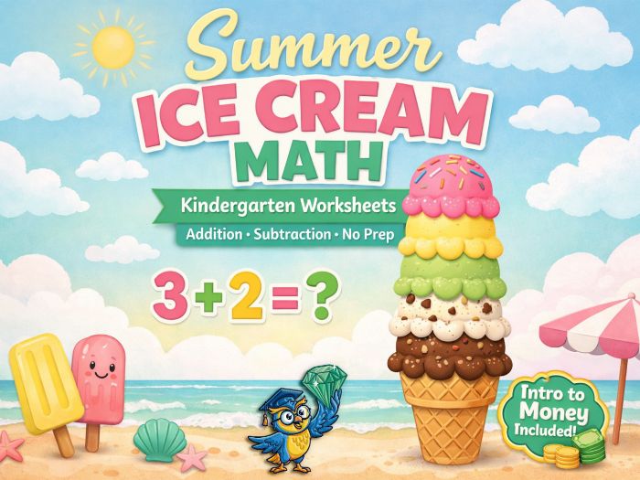 Ice Cream Math Kindergarten Activities