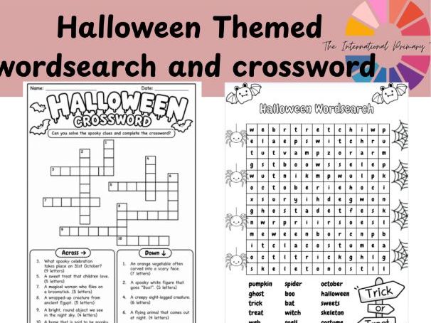 Halloween Wordsearch and Crossword Worksheets | Printable Halloween Activities KS1