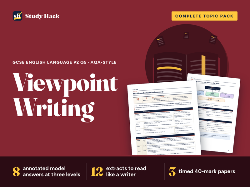 GCSE English Language Paper 2 Question 5: AQA-style viewpoint writing guide, practice and answers