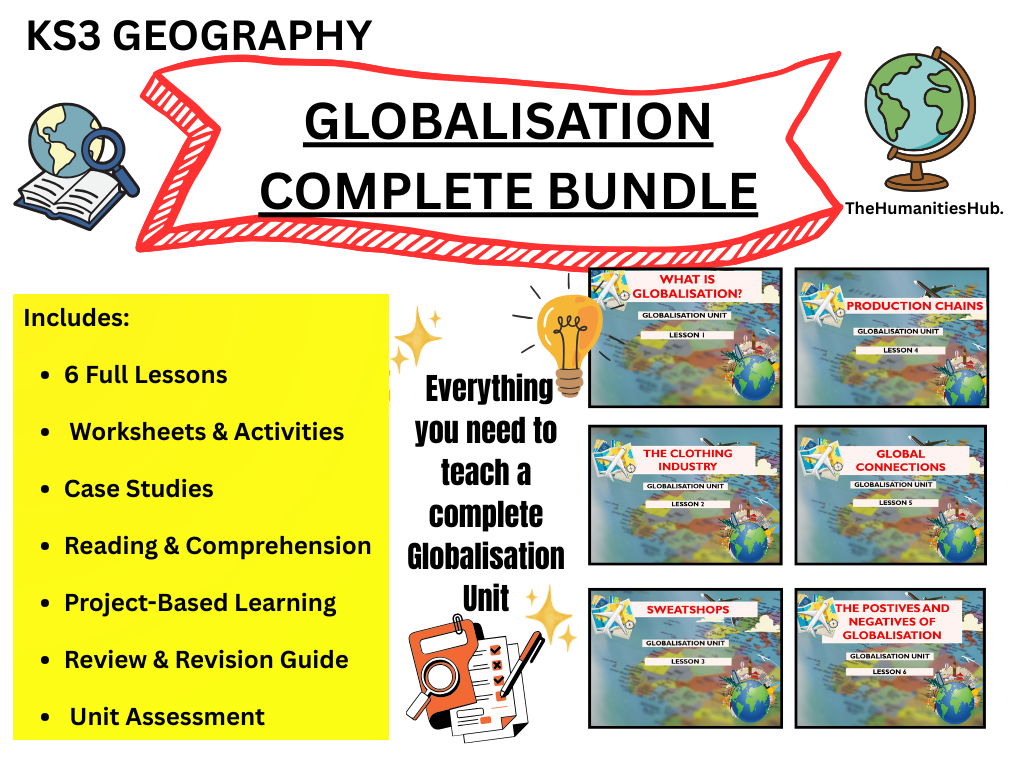 Globalisation Complete Unit Bundle | KS3 Geography (6 Lessons, Project & Assessment)