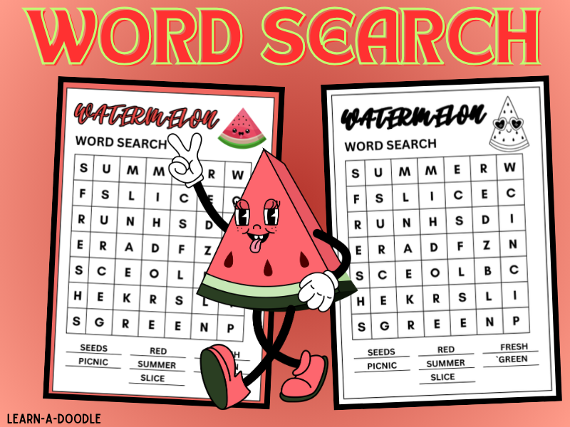 Watermelon Word Search for Kids!