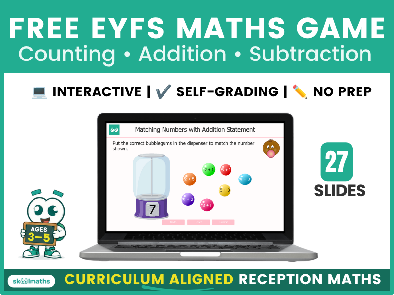 FREE EYFS Counting, Addition & Subtraction Game | Reception Maths