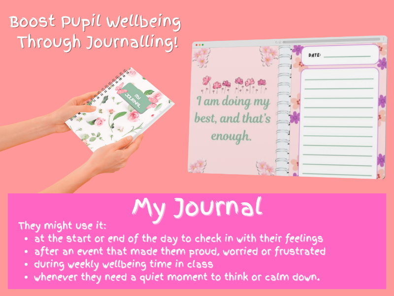 My Journal with Affirmations:  Mental Health Support