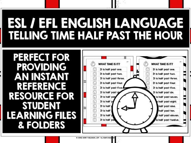 ENGLISH TELLING TIME LIST 2 Teaching Resources