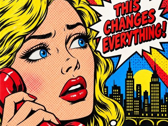 Roy Lichtenstein comic style painting