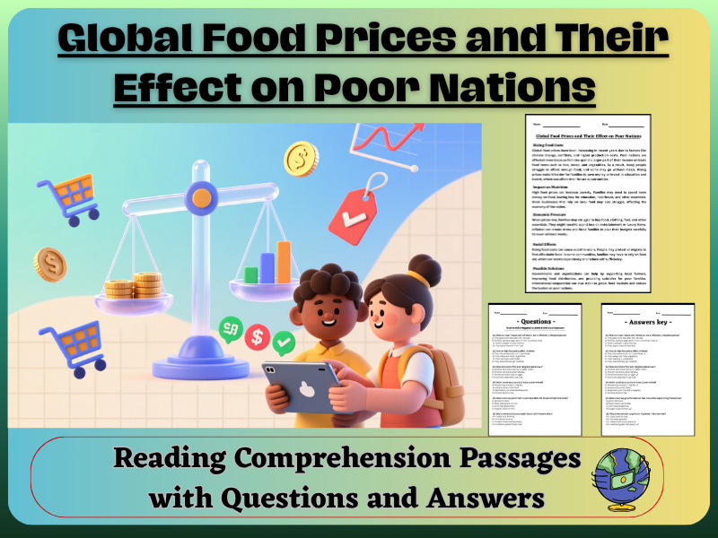 Global Food Prices and Their Effect on Poor Nations: Reading Comprehension – Fun, Interactive & Read